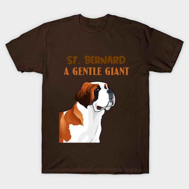 St. Bernard, a gentle giant T-Shirt by Designs by Eliane